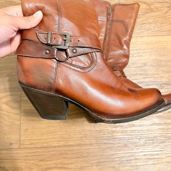 Rio Grande Western Tall Boots S16”xH2.5” EUC