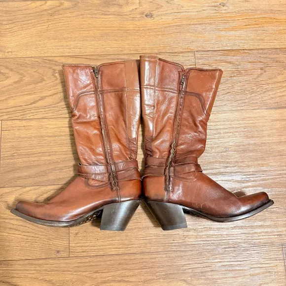 Rio Grande Western Tall Boots S16”xH2.5” EUC