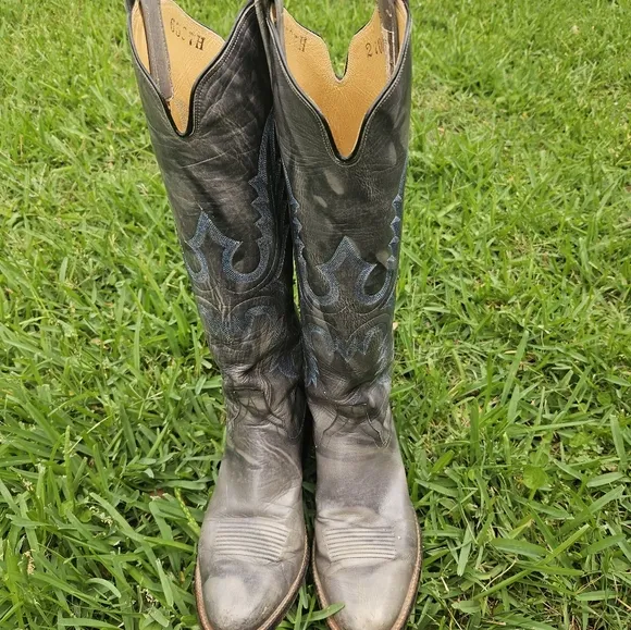 Rios Of Mercedes Blue and Gray Western Cowboy Boots Womans