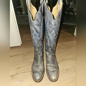 Rios Of Mercedes Blue and Gray Western Cowboy Boots Womans