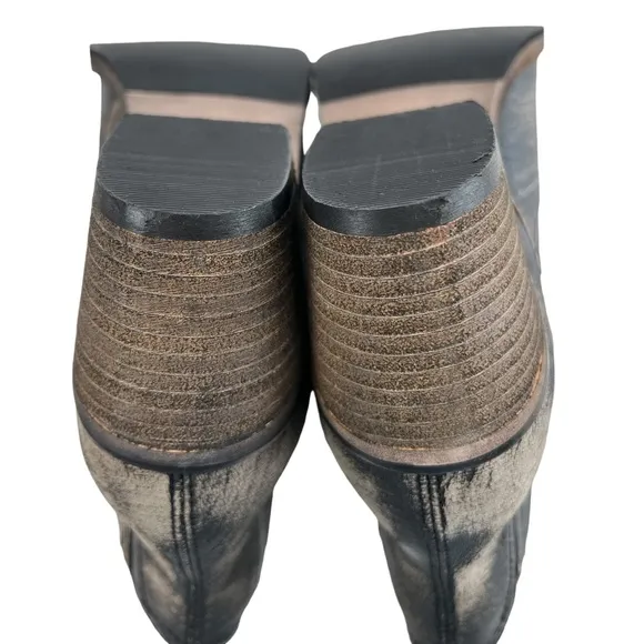 Roan Barcelona Black Buff Scratch Chelsea Boots Size 7