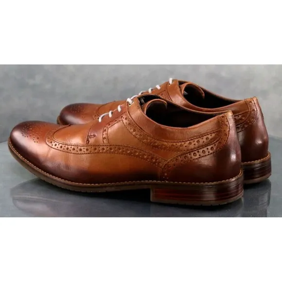 Rockport $120 Men's Lightweight Wingtip Dress Shoes Size 10.5 Brown CH3845