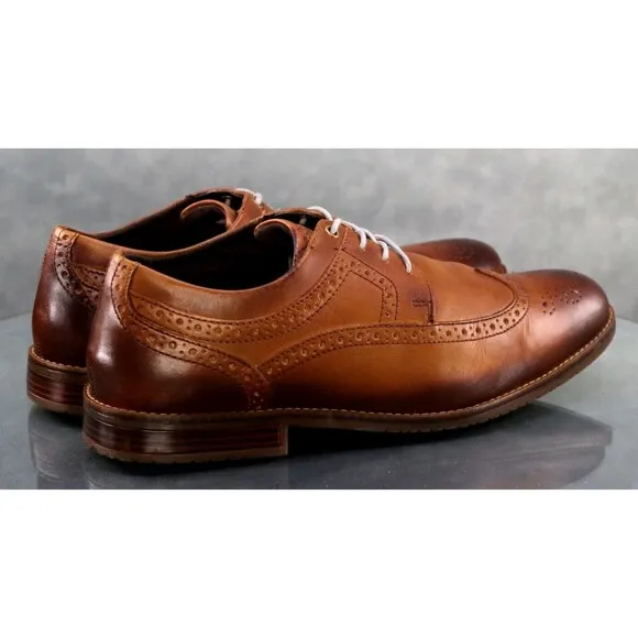 Rockport $120 Men's Lightweight Wingtip Dress Shoes Size 10.5 Brown CH3845