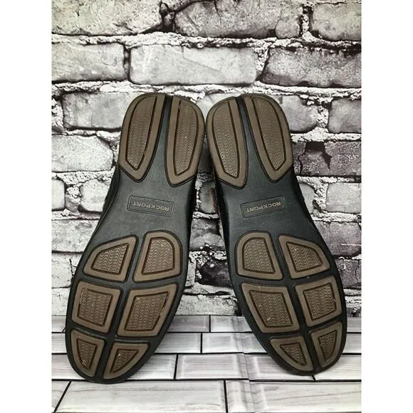 Rockport Brown Leather Fisherman Closed Comfort Strap Sandals Men Sz 11M US/44EU