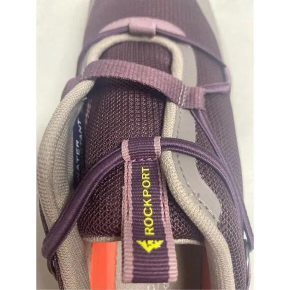 ROCKPORT Women’s Water Resistant Pull on Sneaker Tennis Shoes Purple Gray Size 7