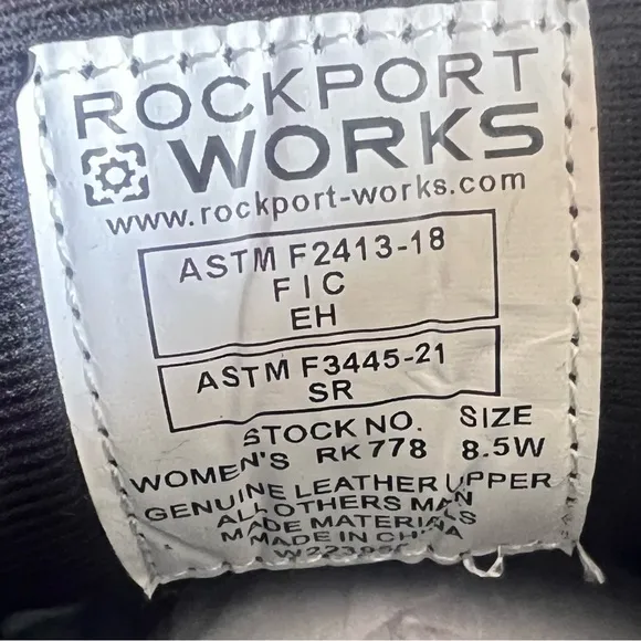 ROCKPORT Works Pulse Tech Women's CT Boot Size 8.5 Wide