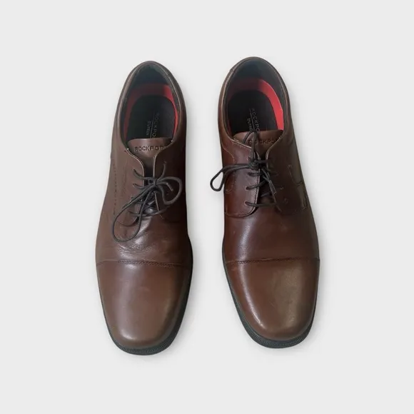 Rockport's leather Taylor Waterproof Cap Toe shoes in tan 15W