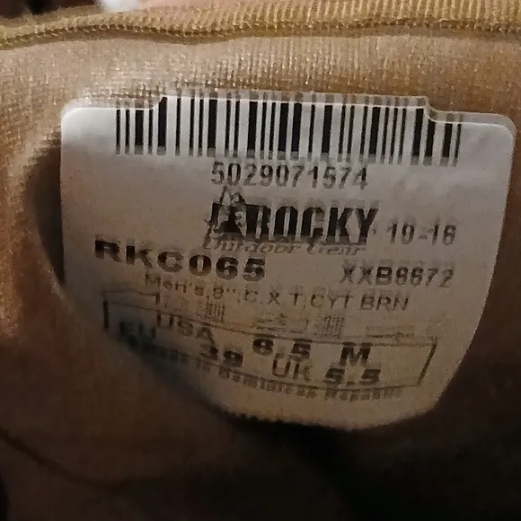 Rocky brand mens boots. New in box. Size 6.5