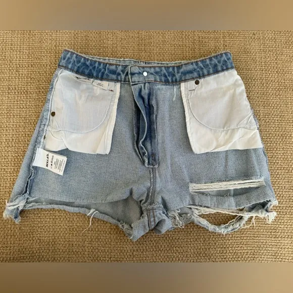 ROLLA'S Dusters High Rise Slim Denim Short,‎ Size 27&quot;
