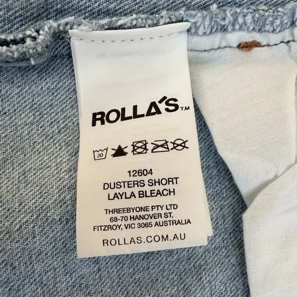 ROLLA'S Dusters High Rise Slim Denim Short,‎ Size 27&quot;