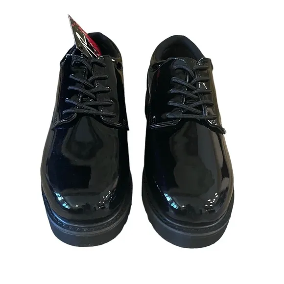 Rothco Mens Hi Gloss Black Uniform Oxford Heavy Duty Work Sole‎ Shoes Siz…
