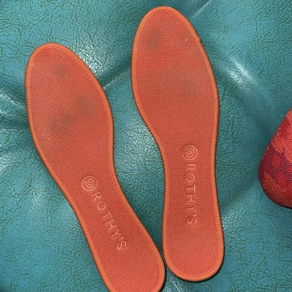 Rothy’s Botanicamo washable ballet flat bright cheerful coral hot pink red 10