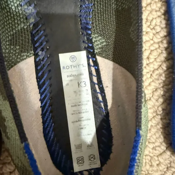 ROTHY’S The Kids Loafer in Olive Camo Size 3