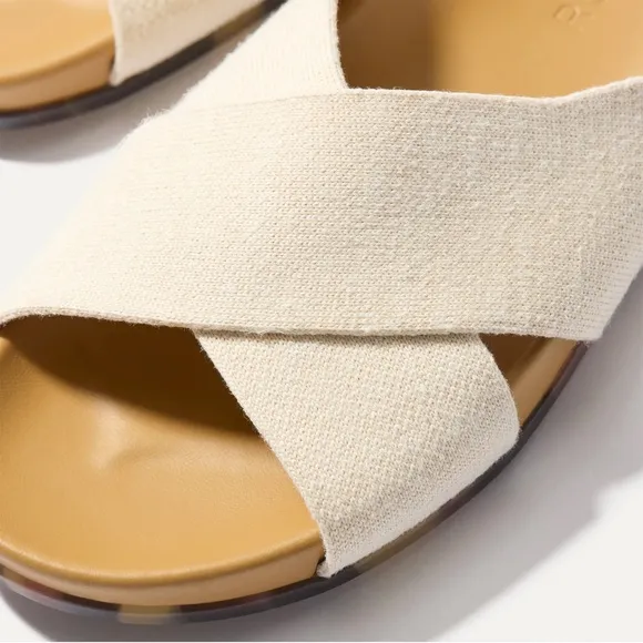 Rothy's The Weekend Slide Sandals Women’s Sz 9.5 Hemp Vacation Resort Beach Pool