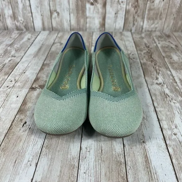 Rothy's The Flat RETIRED Women’s Sz 8 Mint Green Round Toe‎ Classic Ballet Flats