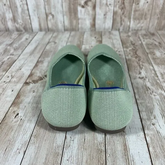 Rothy's The Flat RETIRED Women’s Sz 8 Mint Green Round Toe‎ Classic Ballet Flats