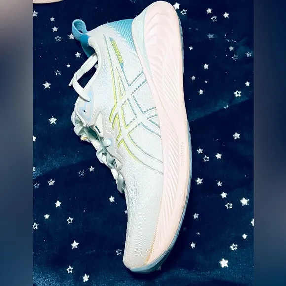 SALE-LIKE NEW ASICS Women's Gel-Cumulus25 Running Shoes Sz 8 Blue-Yellow Worn 2X