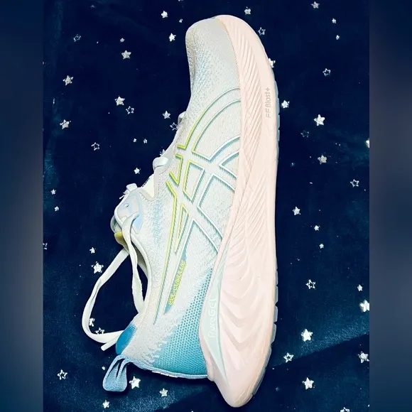 SALE-LIKE NEW ASICS Women's Gel-Cumulus25 Running Shoes Sz 8 Blue-Yellow Worn 2X