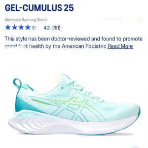 SALE-LIKE NEW ASICS Women's Gel-Cumulus25 Running Shoes Sz 8 Blue-Yellow Worn 2X