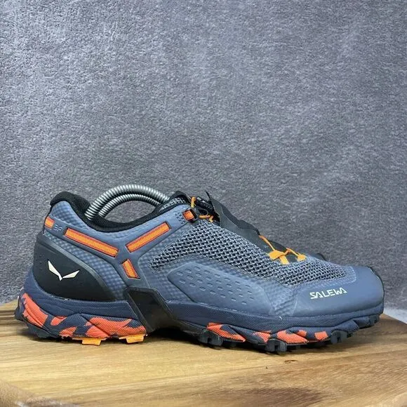 Salewa Ultra Train 2 Men's 10 Hiking Trail Running Gray Drawstring Breathable