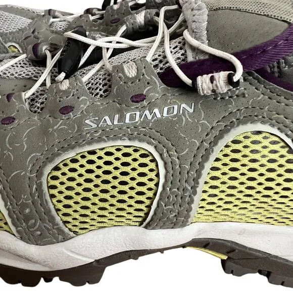 Salomon Techamphibian 3 Water Shoes In Dark Titanium Light Pistachio Size 6