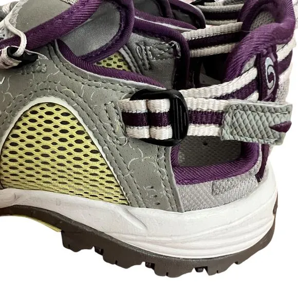 Salomon Techamphibian 3 Water Shoes In Dark Titanium Light Pistachio Size 6
