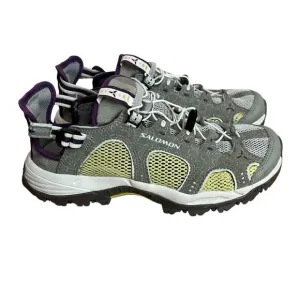 Salomon Techamphibian 3 Water Shoes In Dark Titanium Light Pistachio Size 6