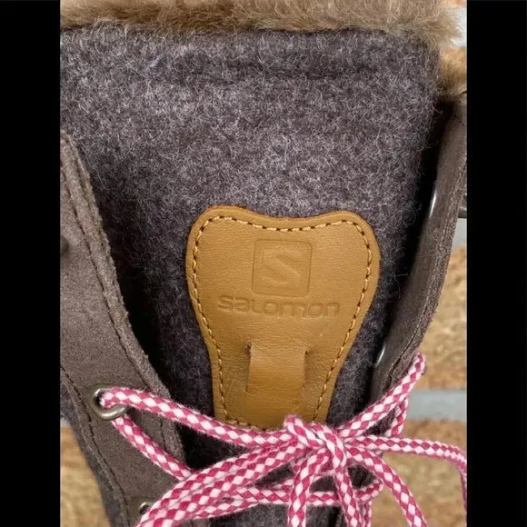 Salomon tall fur boots size 7.5