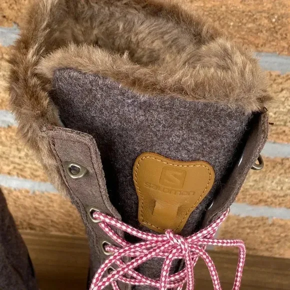 Salomon tall fur boots size 7.5