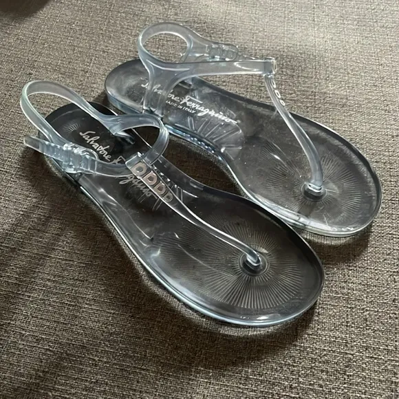 Salvatore Ferragamo Blue Jelly sandals