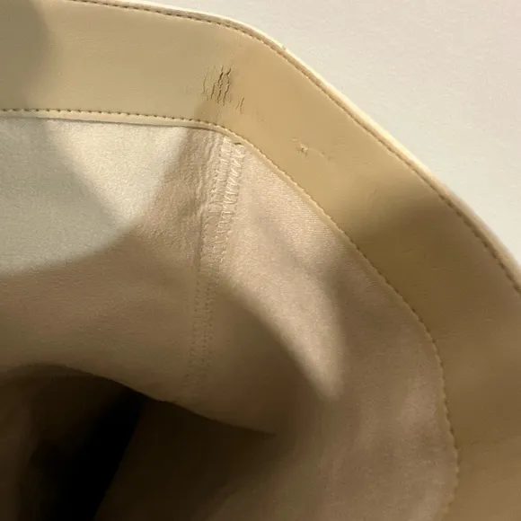 Sam Edelman Ivory Leather Tall Boots Size 5.5