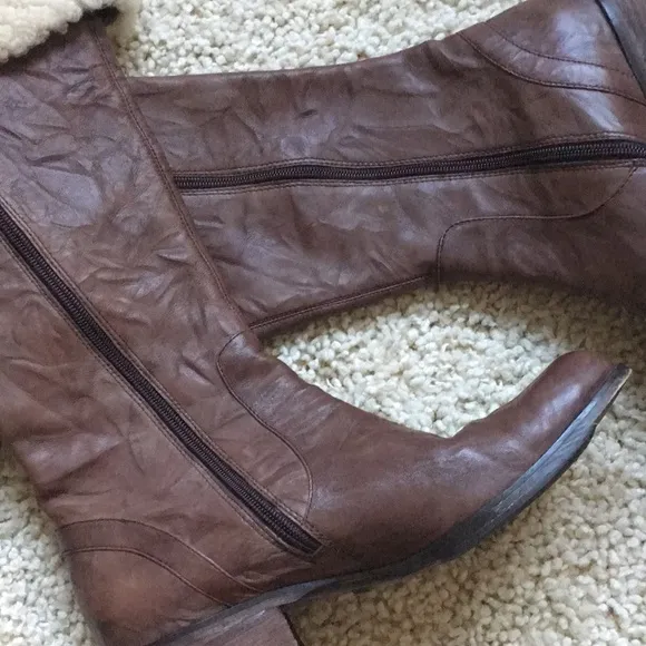 Sam Edelman Kara real shearling leather tall boots