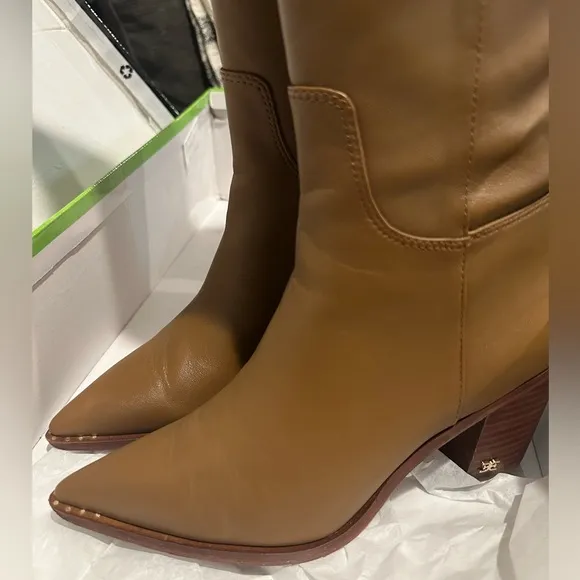Sam Edelman Lindsey Chocolate Leather tall women’s boots size 6
