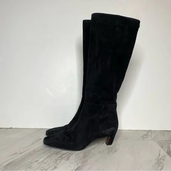 Sam Edelman Molly Black Suede Tall Boot 7M