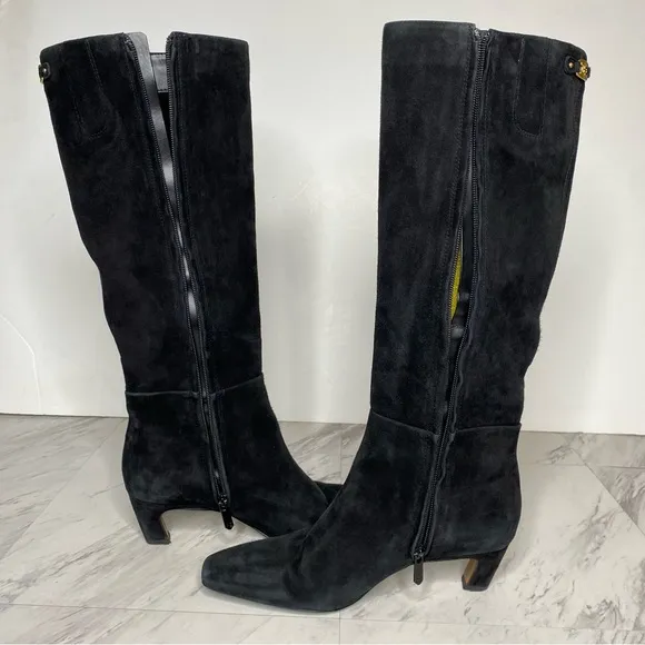 Sam Edelman Molly Black Suede Tall Boot 7M