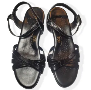 SAS Tripad Comfort Black Patent Leather Sandal 9.5
