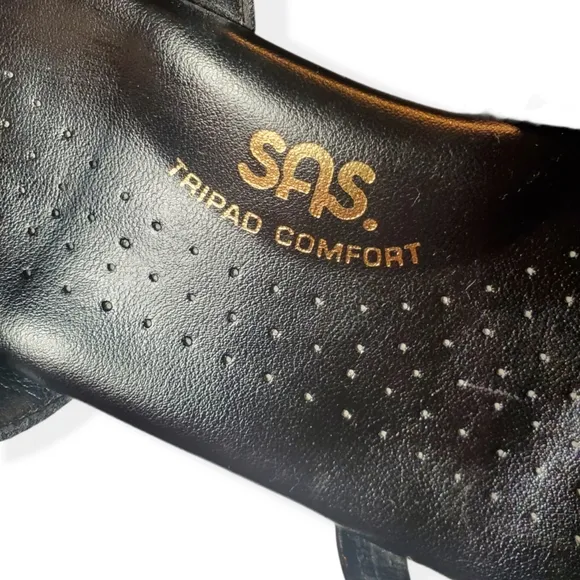 SAS Tripad Comfort Black Patent Leather Sandal 9.5