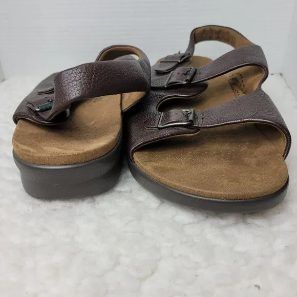 SAS Tripad Comfort Men's Size 15  Relaxed Amber Brown Leather Sandals Adjustable