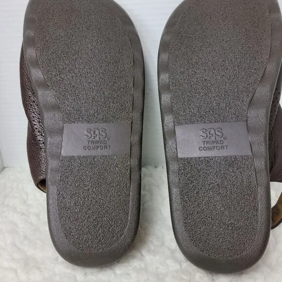 SAS Tripad Comfort Men's Size 15  Relaxed Amber Brown Leather Sandals Adjustable