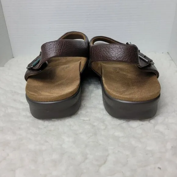 SAS Tripad Comfort Men's Size 15  Relaxed Amber Brown Leather Sandals Adjustable
