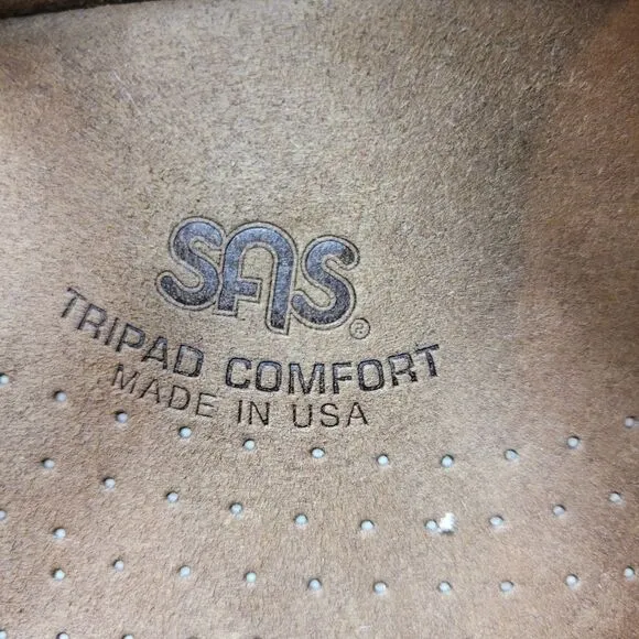 SAS Tripad Comfort Men's Size 15  Relaxed Amber Brown Leather Sandals Adjustable