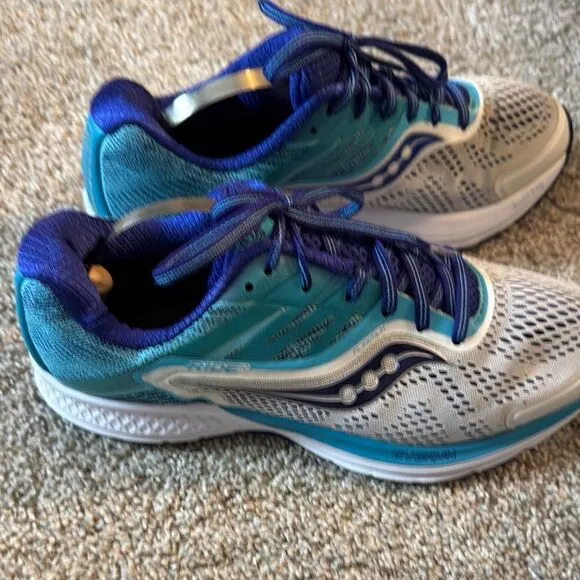 Saucony Blue and White Running Shoes