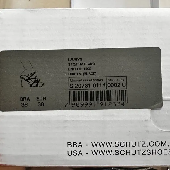 SCHUTZ Timeless and Elegant Black Heels with Radiant Crystal Detailing