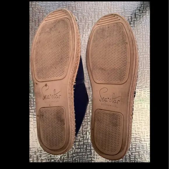 SEA STAR Beachwear Men's Shoes Size 9 Mariner Slip-On Navy Blue