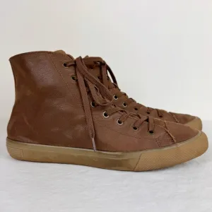 SeaVee's Army Issue High Burnished Leather Sneakers