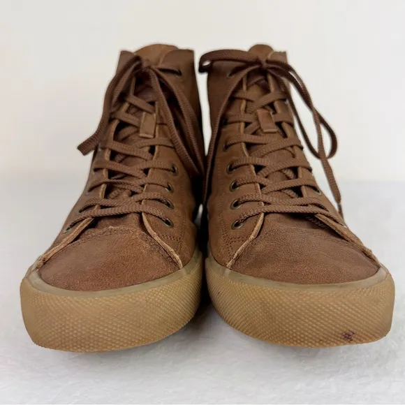 SeaVee's Army Issue High Burnished Leather Sneakers
