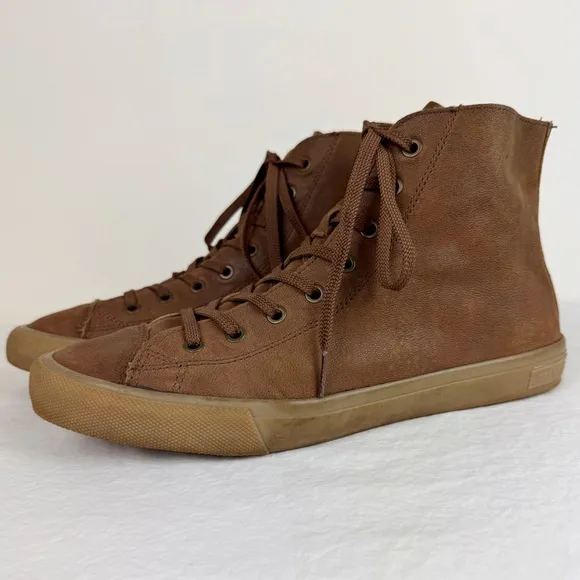 SeaVee's Army Issue High Burnished Leather Sneakers