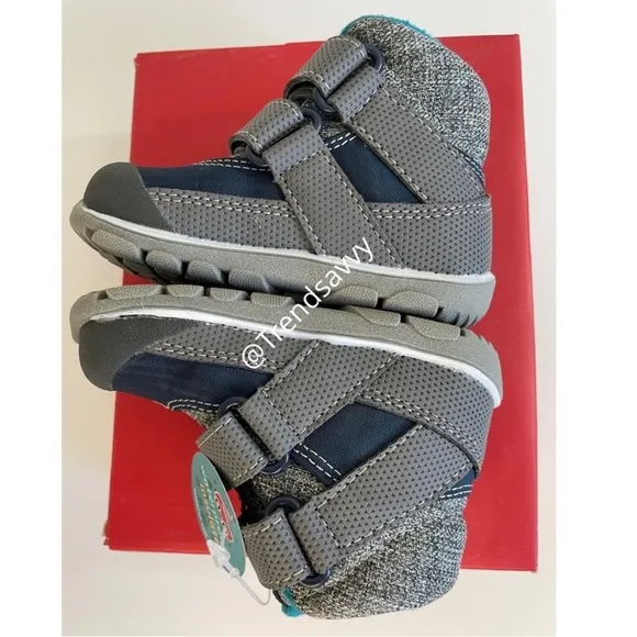 See Kai Run Atlas II Waterproof Insulated Snow Boots Shoes Boys Navy Baby Sz NWT