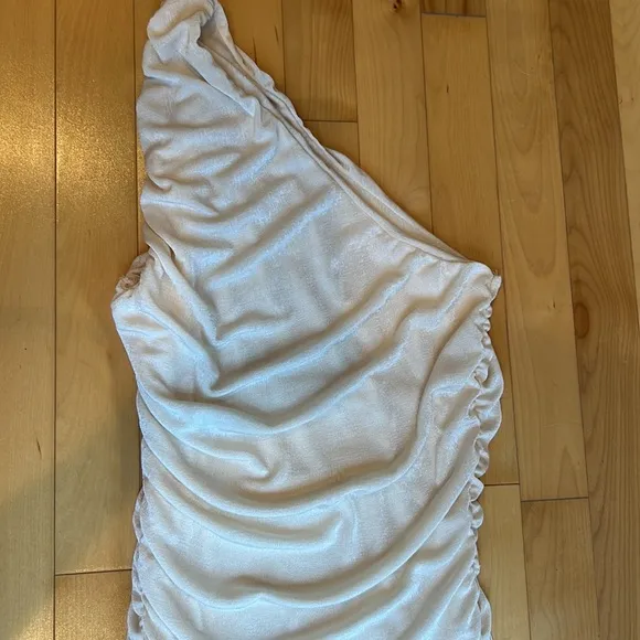 Sexy One Shoulder Ruched Sleeveless Bodycon Mini Short Dress