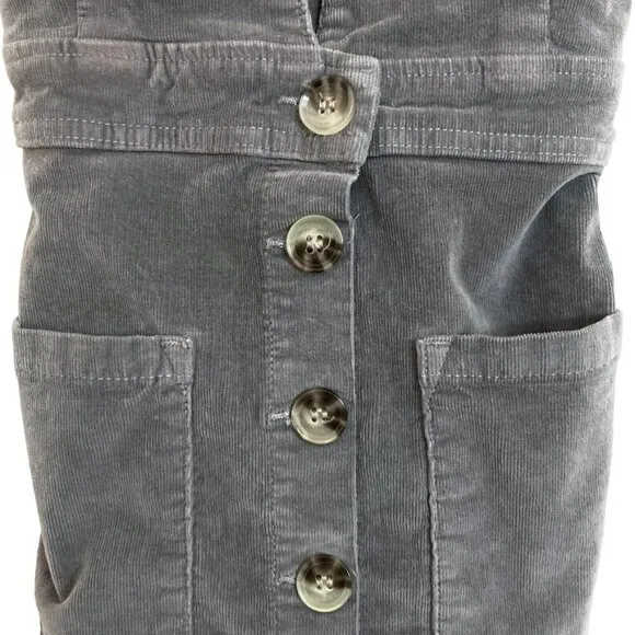 SHOW ME YOUR MUMU Connelly Overall Dress Gray Corduroy Jumper